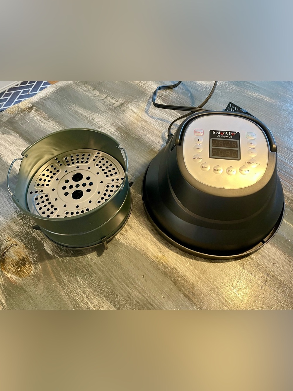 Instant Pot 6 Quart Air Fryer Lid with Basket & Accessories – 6-in-1